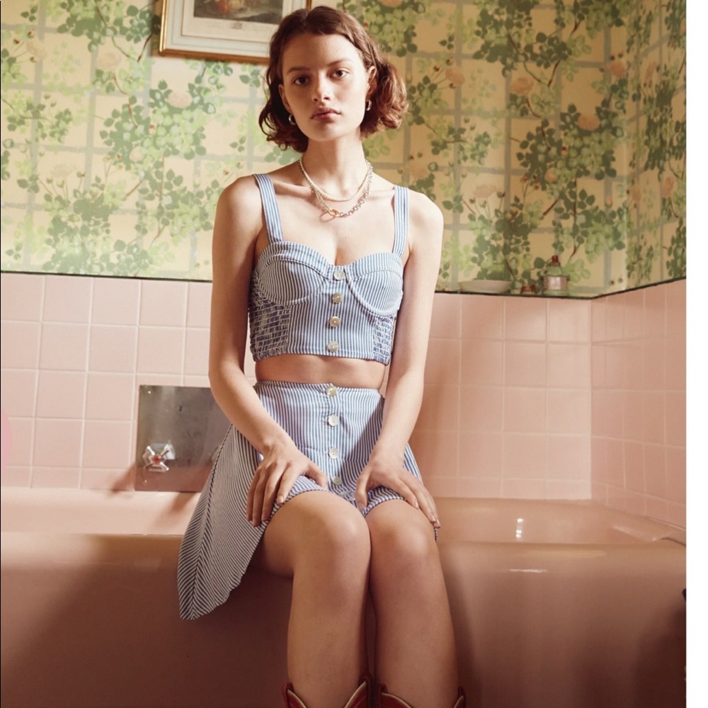 Vanessa Mooney Bustier Crop Top